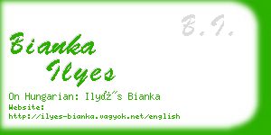 bianka ilyes business card